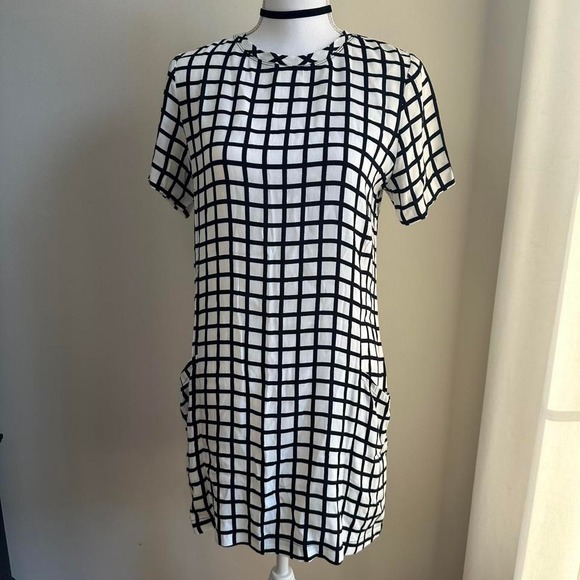 Abercrombie & Fitch checkered black and white womens dress‎ size XS - Picture 1 of 6